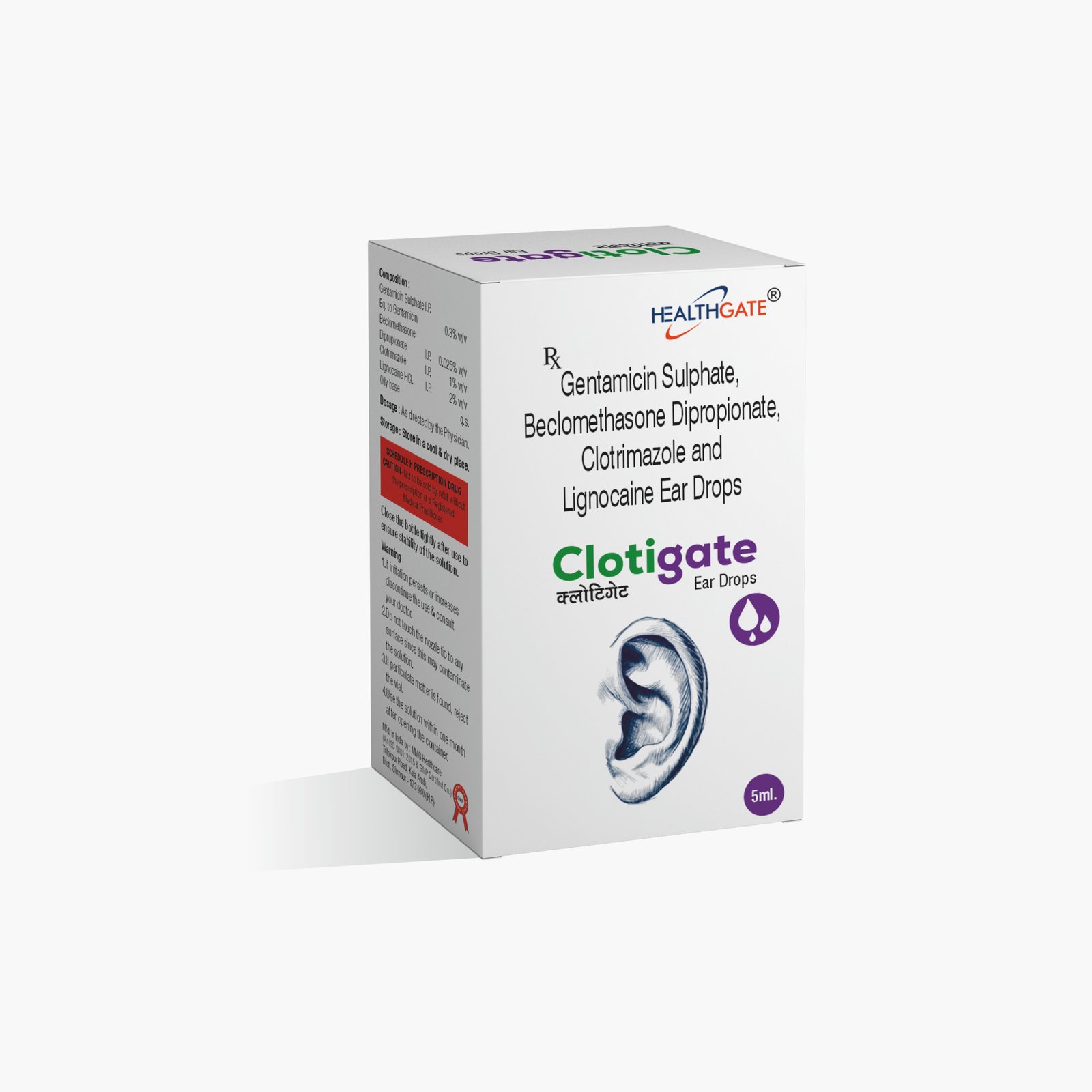 CLOTIGATE EAR DROP